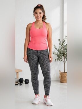 Champion Gray and Pink Leggings Athletic Stretch